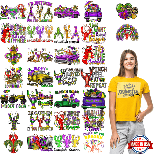 Mardi Gras Premade Gang sheet #34 - transfer-kingdom