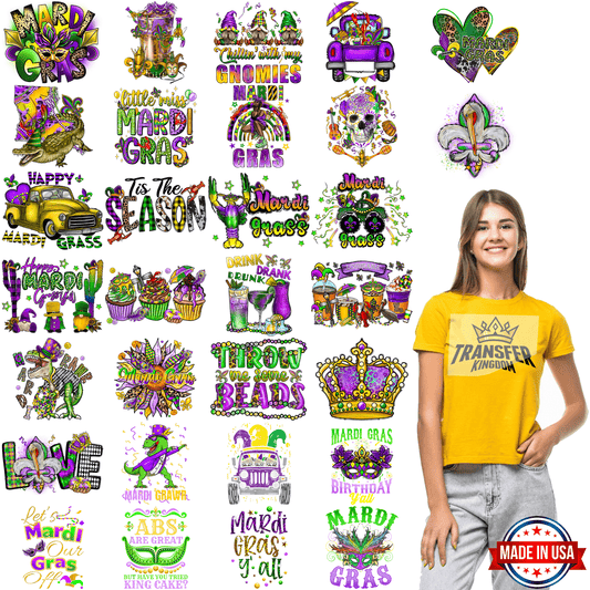 Mardi Gras Premade Gang sheet #35 - transfer-kingdom