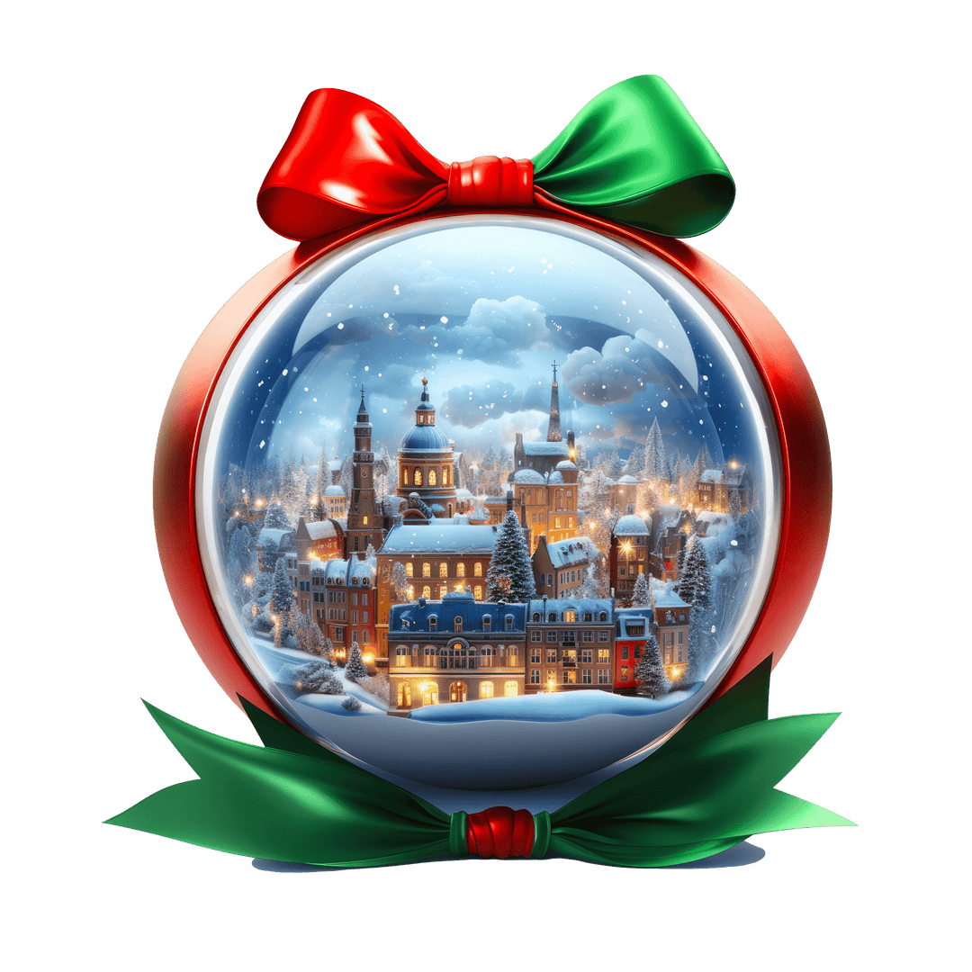 GLOBE CITY Christmas Design - DTF heat transfer - Transfer Kingdom