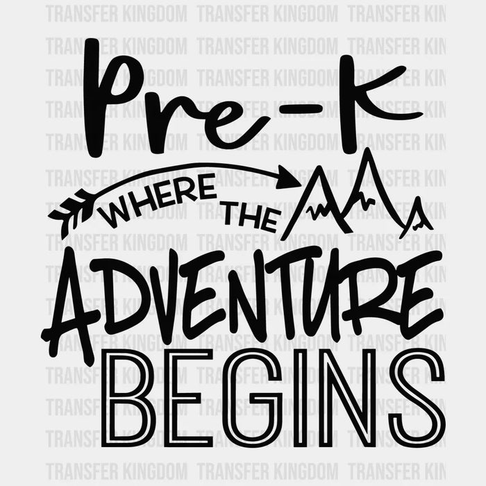 Adventure Begins 100 Days Of School Design - DTF heat transfer