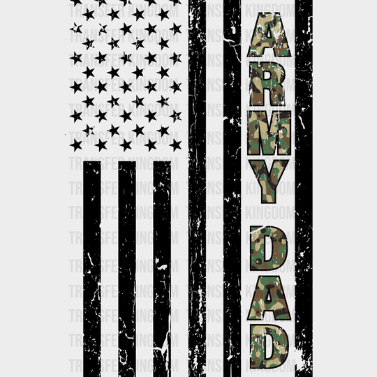 Army Dad American Flag Design - DTF heat transfer - Transfer Kingdom