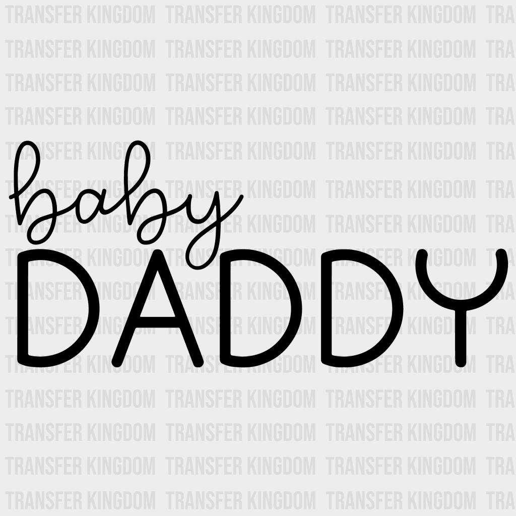 Baby Daddy / Mama Design - Reveal Pregnancy Announcement Dtf Heat Transfer Unisex S & M ( 10 ) Dark