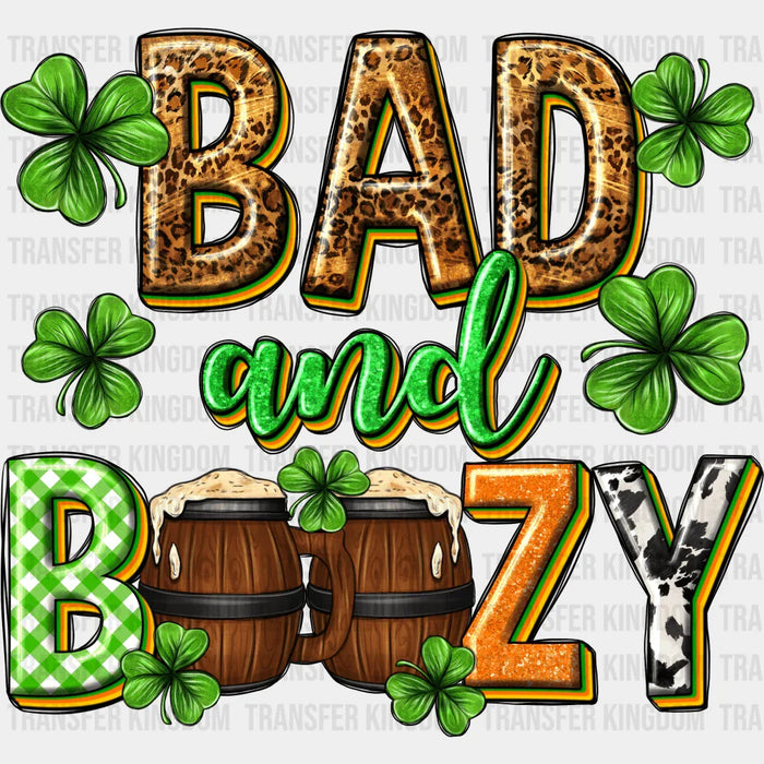 Bad And Boozy St. Patrick's Day Beer Orange Design - DTF heat transfer