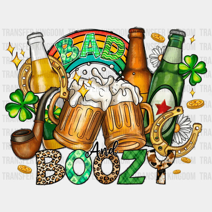 Bad And Boozy St. Patrick's Day Beer Design - DTF heat transfer
