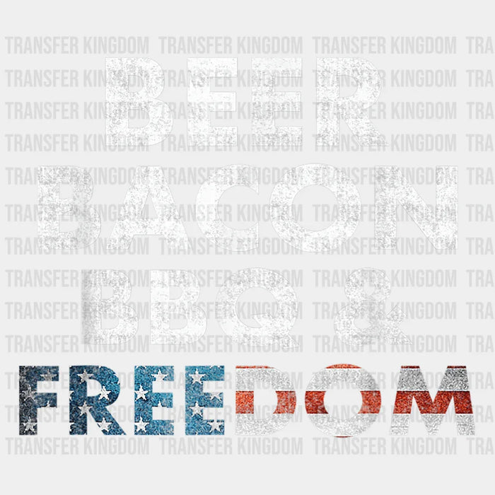 Beer Bacon BBQ & Freedom Design - DTF heat transfer