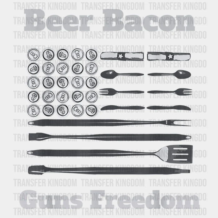 Beer Bacon Guns Freedom Design - DTF heat transfer