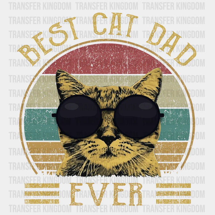Best Cat Dad Ever Glasses Design - Father's Day DTF heat transfer