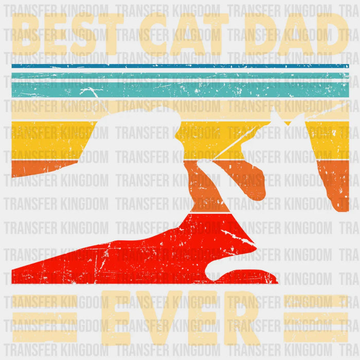 Best Cat Dad Ever Cat Fist Bump Design - Father's Day DTF heat transfer