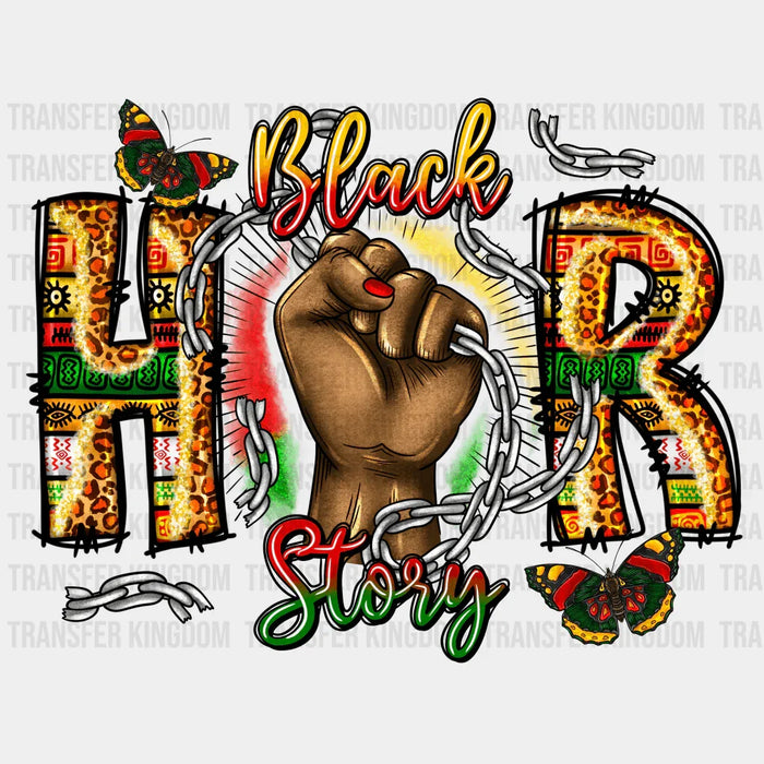 Black H R Story- BLM design DTF heat transfer