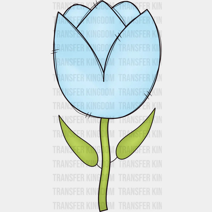 Blue Rose Easter Design - DTF heat transfer