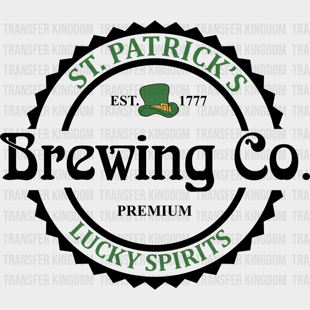 Brewing Co. St. Patrick's Day Design - DTF heat transfer - Transfer Kingdom