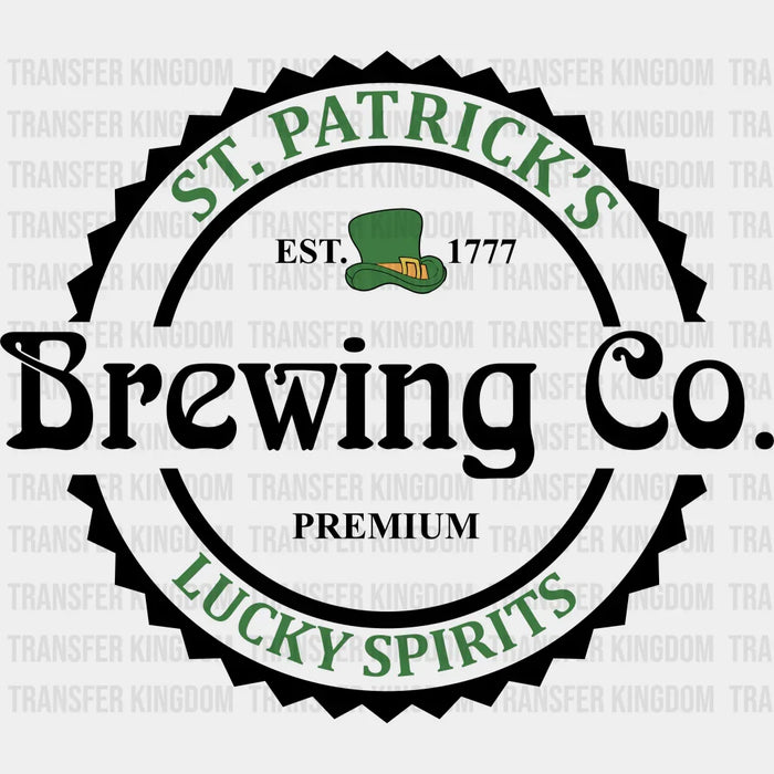 Brewing Co. Lucky Spirits St. Patrick's Day Design - DTF heat transfer