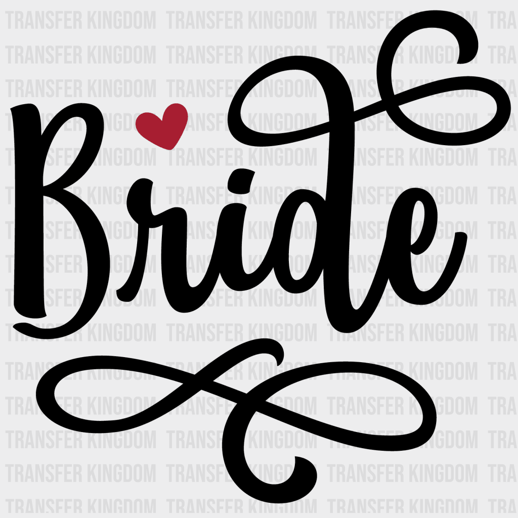 Bride And Tribe Heart Arrow Design- Dtf Heat Transfer Unisex - S & M ( 10 ) / Dark Color Design See