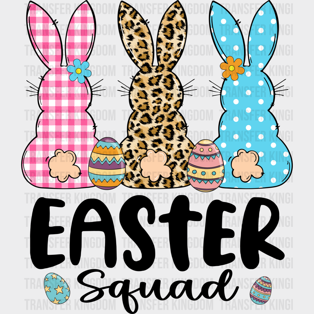 Bunnies Easter Squad Design- DTF heat transfer - Transfer Kingdom