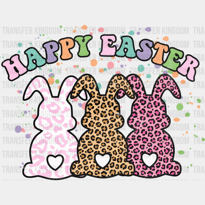 Bunnies Happy Easter Design - DTF heat transfer