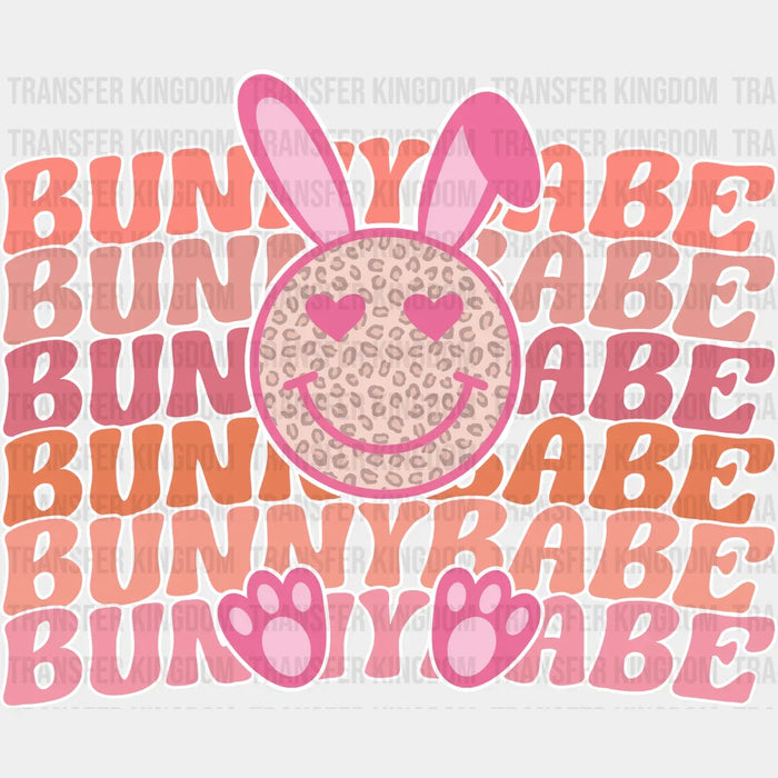 Bunny Babe Easter Smiley Design - DTF heat transfer