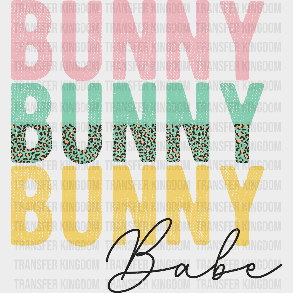 Bunny Babe Easter Design - DTF heat transfer - Transfer Kingdom