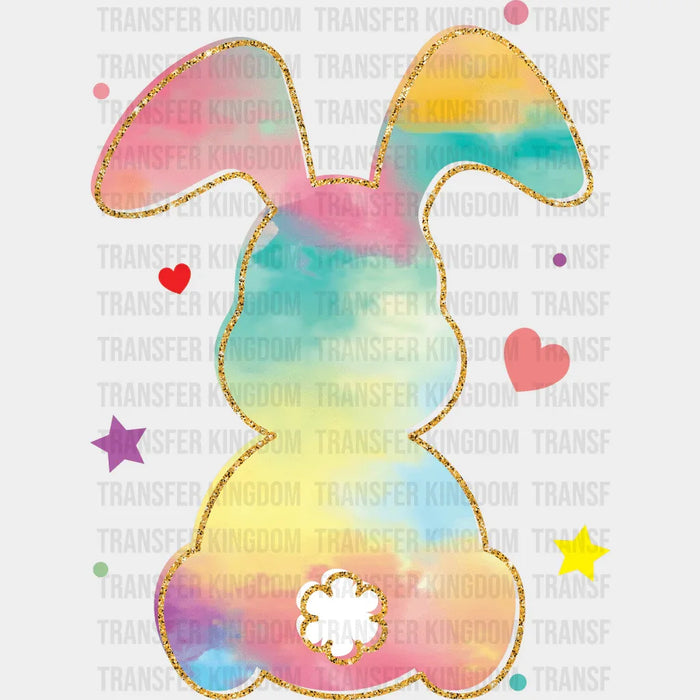 Bunny Easter Colorful Design - DTF heat transfer