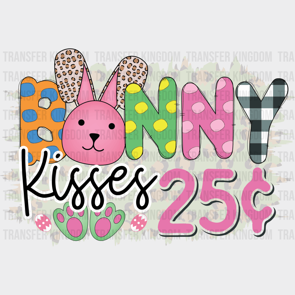 Bunny Kisses 25¢ Easter Design - DTF heat transfer - Transfer Kingdom