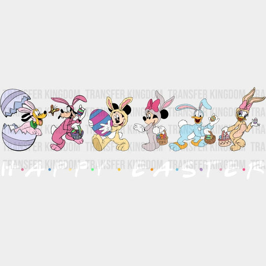 Bunny Mickey and Friends Happy Easter Design- DTF heat transfer - Transfer Kingdom