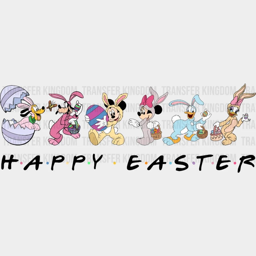 Bunny Mickey and Friends Happy Easter Design- DTF heat transfer - Transfer Kingdom