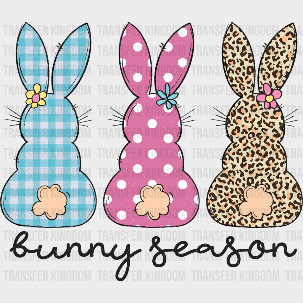 Bunny Season Easter Design - DTF heat transfer - Transfer Kingdom