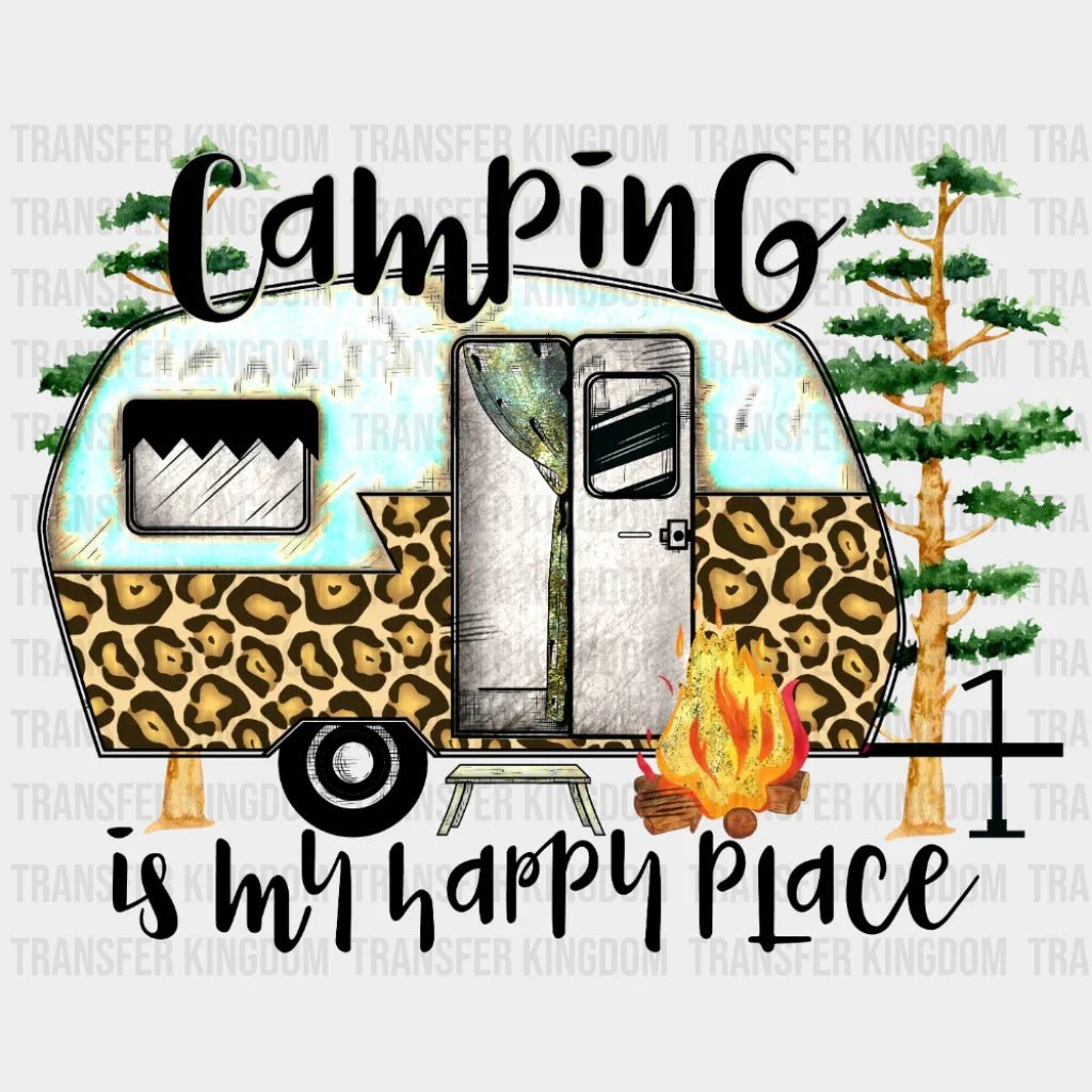 Camping Is My Happy Place Design - Dtf Heat Transfer