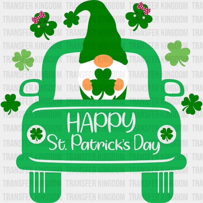 Car & Gnomie St. Patrick's Day Design - DTF heat transfer