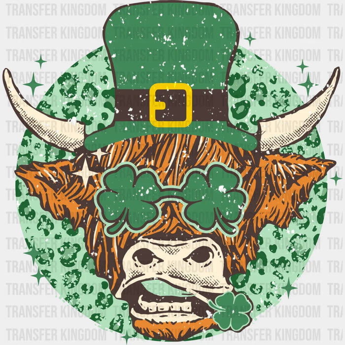 Cattle St. Patrick's Day Green Hat Design - DTF heat transfer