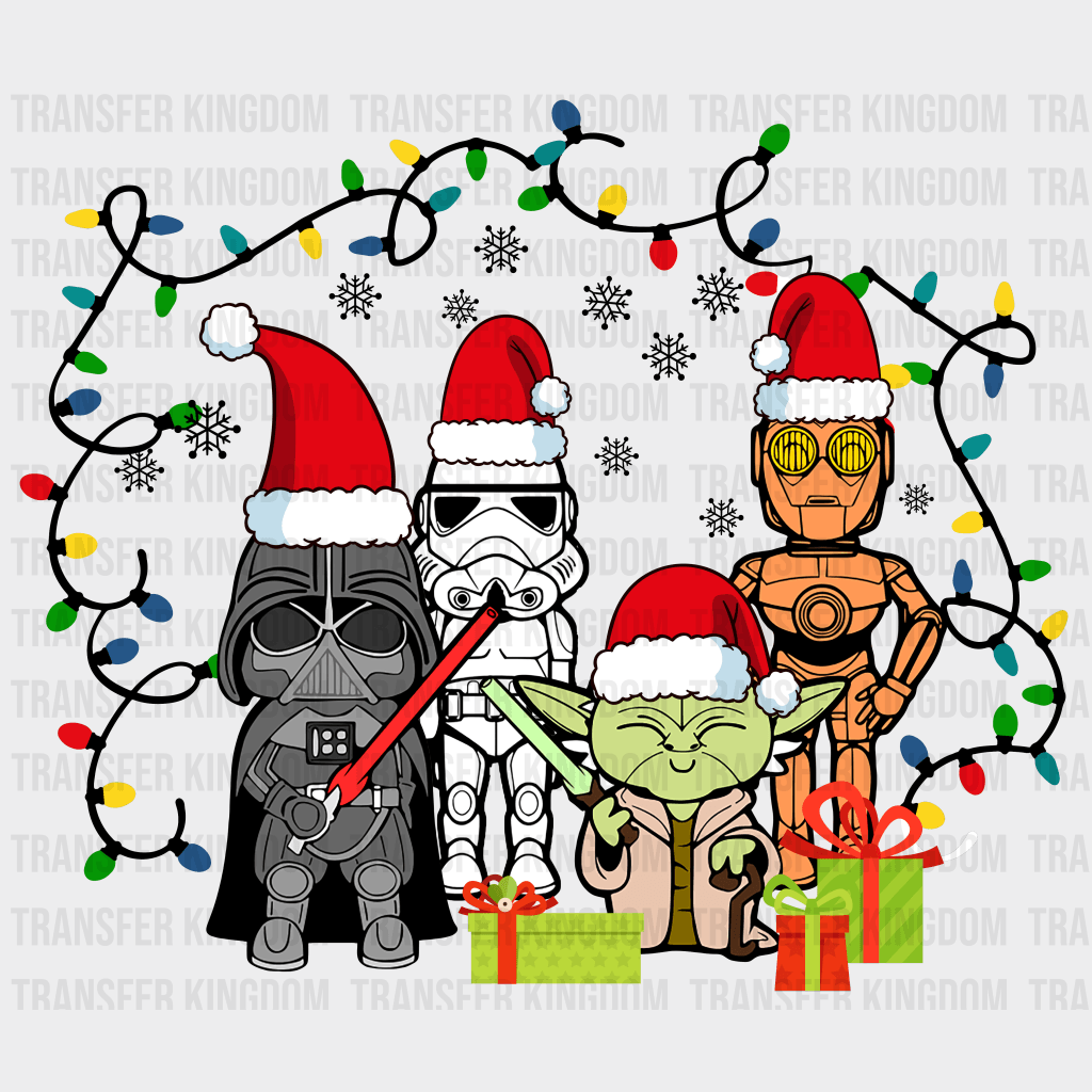 Christmas Star Wars Fun Design Dtf Heat Transfer Unisex - S & M ( 10 ) / Dark Color See Imaging