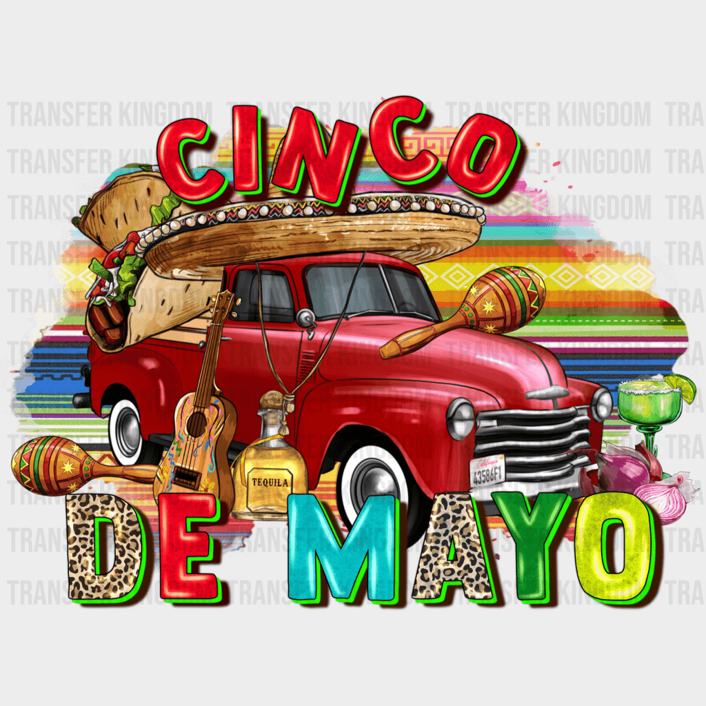 Cinco De Mayo Car - Cinco De Mayo DTF heat transfer - Transfer Kingdom