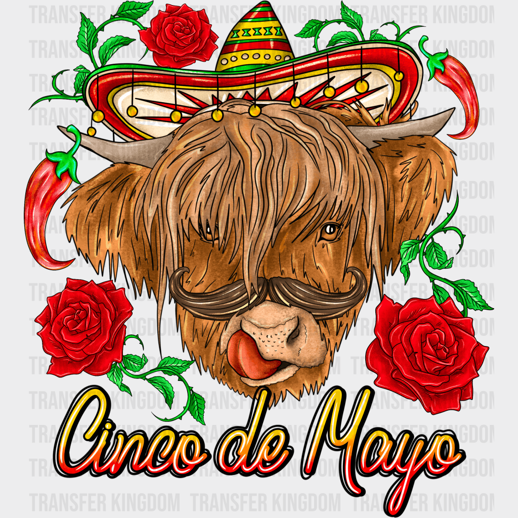 Cinco De Mayo Cattle - Cinco De Mayo DTF heat transfer - Transfer Kingdom