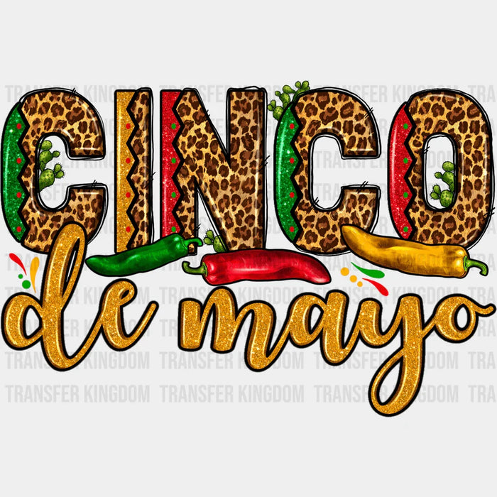 Cinco De Mayo Leopard Design - Cinco De Mayo DTF heat transfer