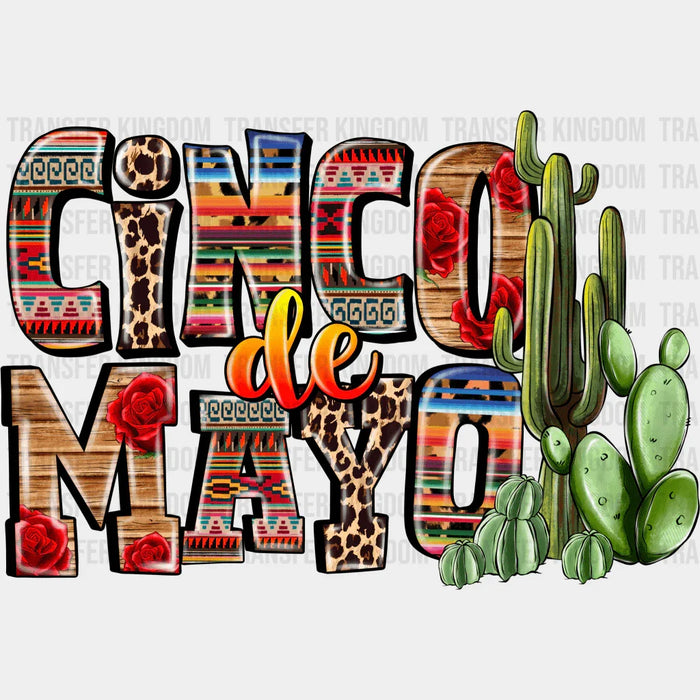 Cinco De Mayo Cactus - Cinco De Mayo DTF heat transfer