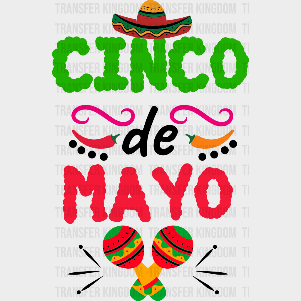 Cinco De Mayo - Cinco De Mayo DTF heat transfer - Transfer Kingdom