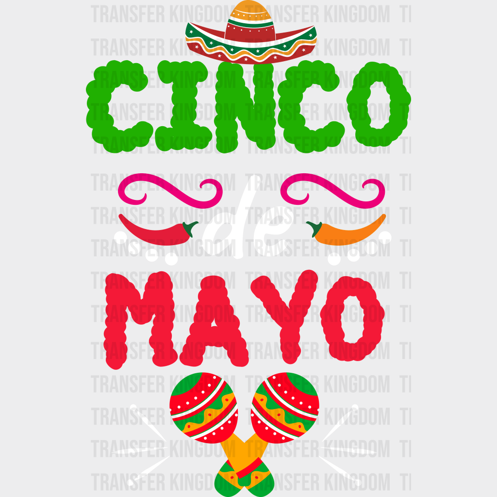 Cinco De Mayo - Cinco De Mayo DTF heat transfer - Transfer Kingdom