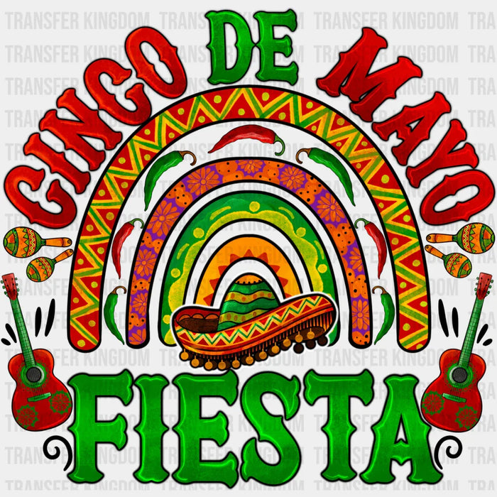 Cinco De Mayo Fiesta Rainbow - Cinco De Mayo DTF heat transfer