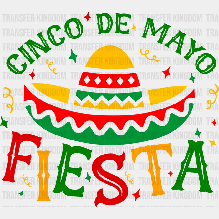 Cinco De Mayo Fiesta - Cinco De Mayo DTF heat transfer