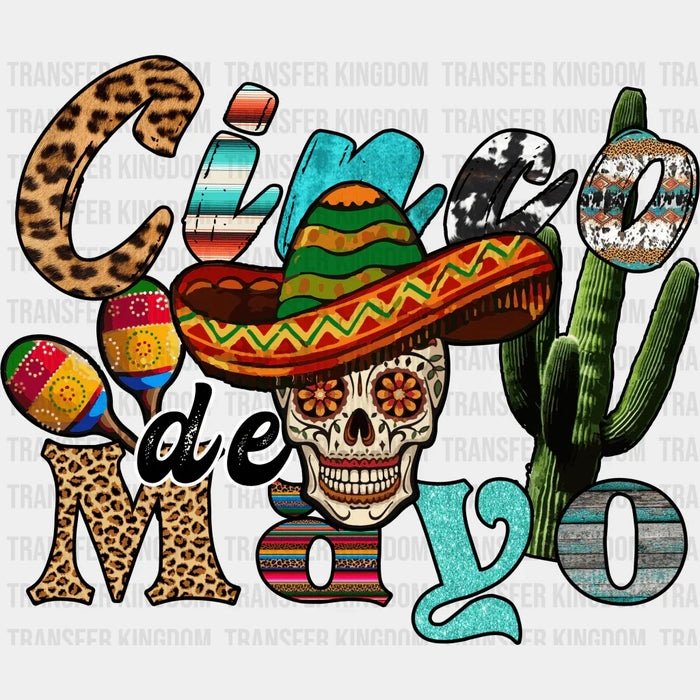Cinco De Mayo Skull - Cinco De Mayo DTF heat transfer