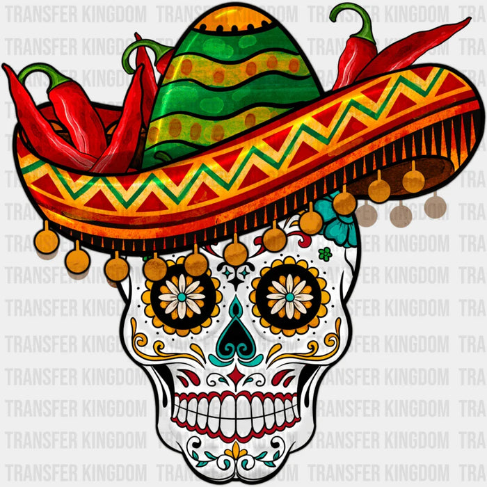 Cinco De Mayo Smiling Skull - Cinco De Mayo DTF heat transfer