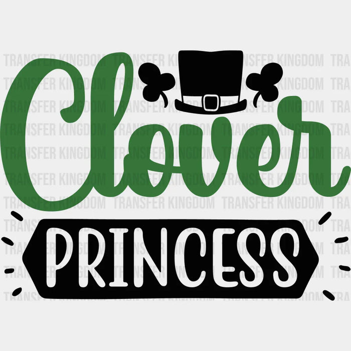 Clover Princess St. Patrick's Day Design - DTF heat transfer