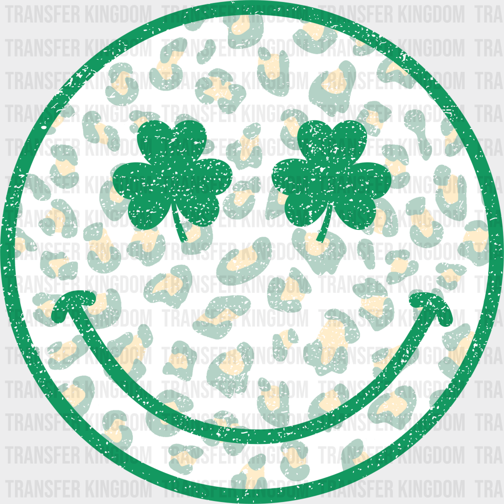 Clover Smiley St. Patrick's Day Design - DTF heat transfer - Transfer Kingdom