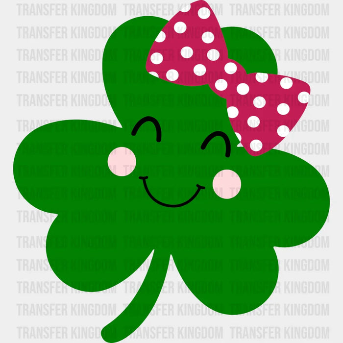 Clover St. Patrick's Day Smiling Clover Design - DTF heat transfer