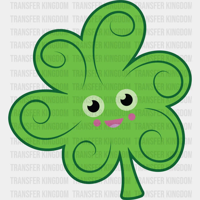 Clover Smiley St. Patrick's Day Smiley Tree Design - DTF heat transfer