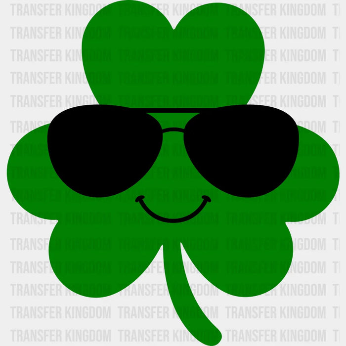Clover St. Patrick's Day Black And White Sunglasses Design - DTF heat transfer