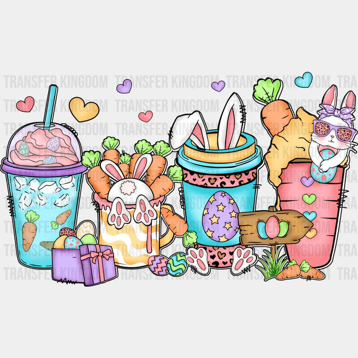 Cups Bunny Ears Easter Design - DTF heat transfer