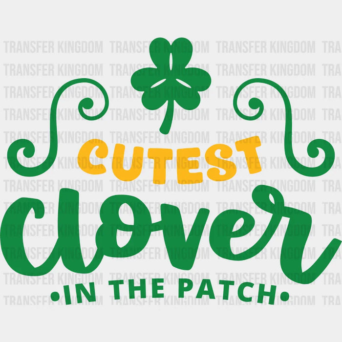 Cutest Clover St. Patrick's Day Green And Yellow Design - DTF heat transfer