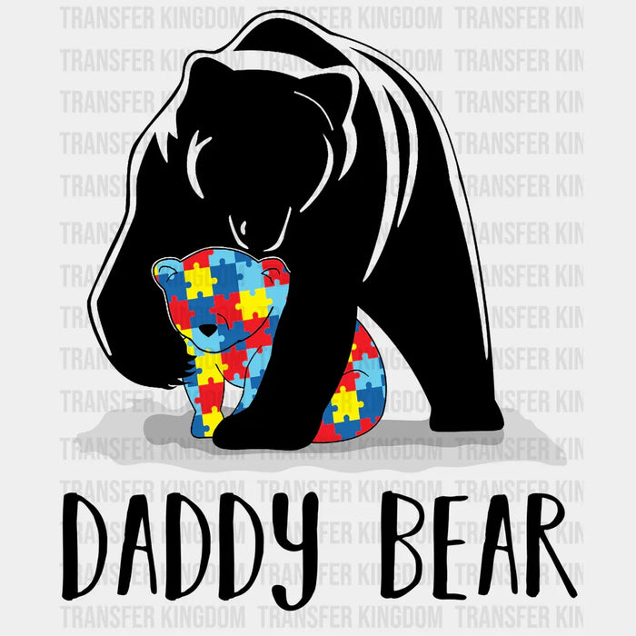 Daddy Bear Autism Awareness Design - DTF heat transfer
