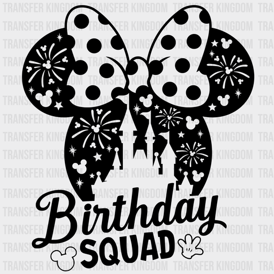 Disney Birthday Squad Mickey And Minnie Design - Dtf Heat Transfer Unisex S & M ( 10 ) / (See