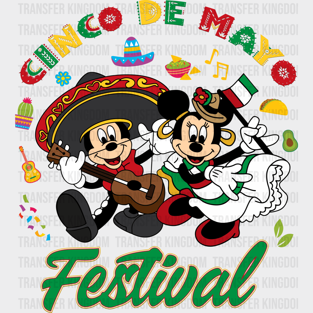 Disney Cinco De Mayo Festival - Cinco De Mayo DTF heat transfer - Transfer Kingdom